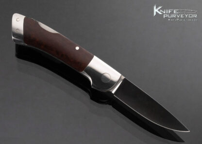 Ted Dowell Custom Knife Blackwood Drop Point Lockback Folder - Image 3