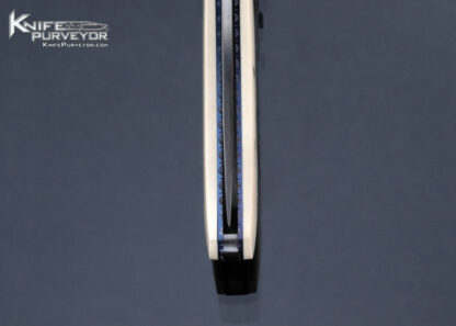 Buddy Gaines Custom Knife GN2: Mammoth Gaines Engraved; Blue Anodized Titanium Bolsters/Liners 16218
