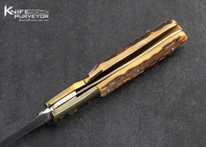 Bill King Custom Knife Rams Horn Lockback 15954