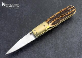Bill King Custom Knife Rams Horn Lockback 15954