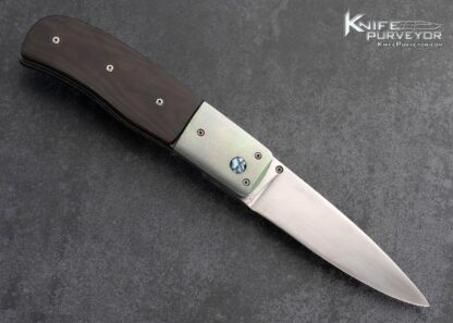 Bill King Custom Knife Anodized Titanium and Micarta Linerlock - Image 3