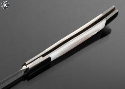 Ron Gaston Custom Knife Double Bolster Mother of Pearl Slip Joint w Half Stop Drop Point - Image 6