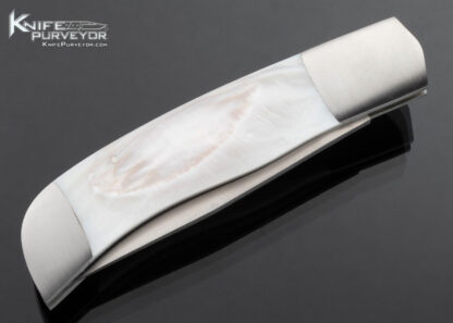 Ron Gaston Custom Knife Double Bolster Mother of Pearl Slip Joint w Half Stop Drop Point - Image 3