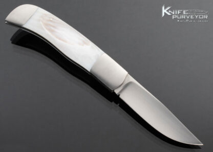 Ron Gaston Custom Knife Double Bolster Mother of Pearl Slip Joint w Half Stop Drop Point - Image 4