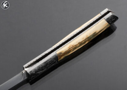 Frank Centofante Custom Knife Fred Harrington Engraved Mammoth Lockback "058" - Image 6