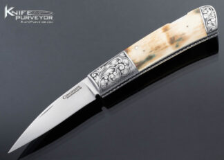 Frank Centofante Custom Knife Fred Harrington Engraved Mammoth Lockback "058" 16213