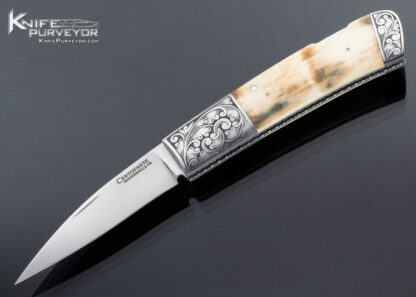 Frank Centofante Custom Knife Fred Harrington Engraved Mammoth Lockback "058" 16213