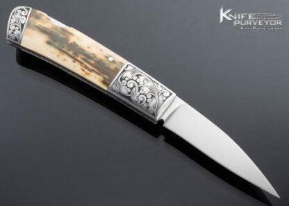Frank Centofante Custom Knife Fred Harrington Engraved Mammoth Lockback "058" - Image 4
