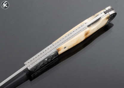 Frank Centofante Custom Knife Fred Harrington Engraved Mammoth Lockback "058" - Image 5