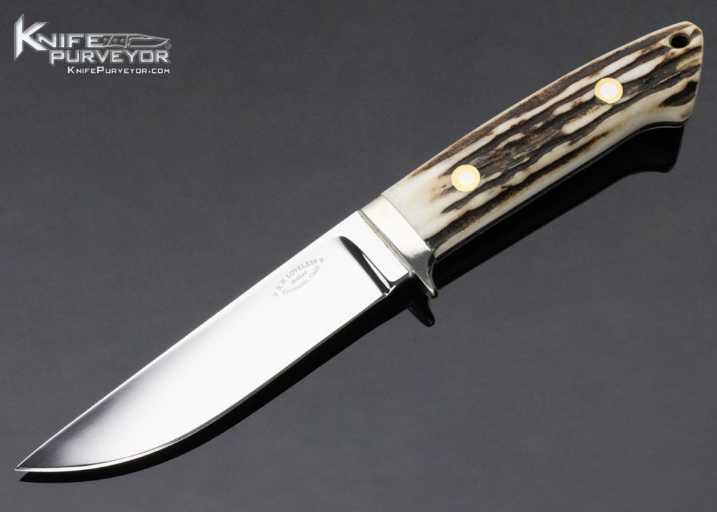 Bob Loveless Custom Knife Stag Straight Hunter 627 Knife Purveyor