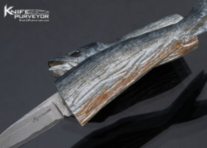 Tsuguo Kurosawa Custom Knife Urume Iwashi Fish Painted and Lacquered Wood Handle 16336