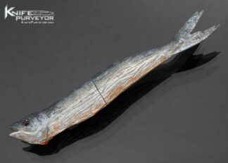 Tsuguo Kurosawa Custom Knife Urume Iwashi Fish Painted and Lacquered Wood Handle 16336