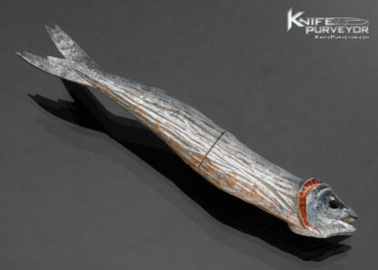 Tsuguo Kurosawa Custom Knife Urume Iwashi Fish Painted and Lacquered Wood Handle - Image 3