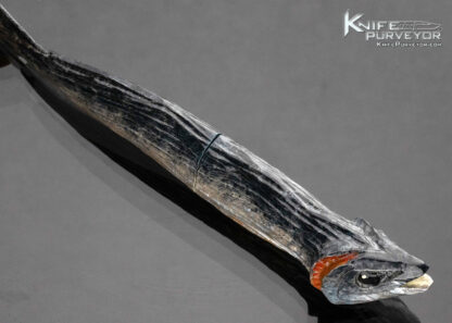 Tsuguo Kurosawa Custom Knife Urume Iwashi Fish Painted and Lacquered Wood Handle - Image 4