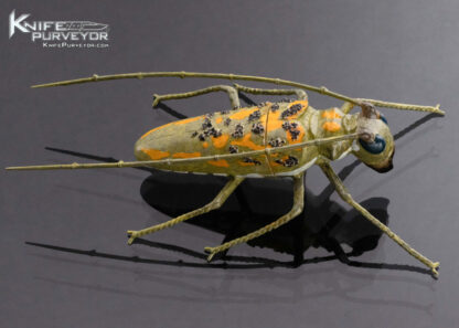 Tsuguo Kurosawa Custom Knife Carved Insect Painted and Lacquered Wood Handle - Image 4