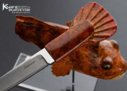 Tsuguo Kurosawa Custom Knife Orange Canary Rockfish Painted - Image 4