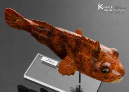 Tsuguo Kurosawa Custom Knife Orange Canary Rockfish Painted 16342