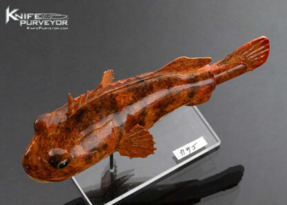 Tsuguo Kurosawa Custom Knife Orange Canary Rockfish Painted - Image 3