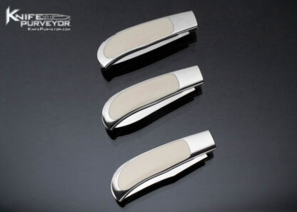 George-Herron-Custom-Knives-Consecutively-Numbered-Set-#381-#382-#383-Interframe-Lockback-Folders-