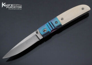 Randall Gilbreath Custom Knife GB1 Drop Point Blue Anodized Bolster Linerlock 16004