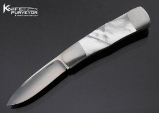 Russell Easler Custom Knife Dovetailed Pearl Scales Stnlss Bolsters Lockback 16001