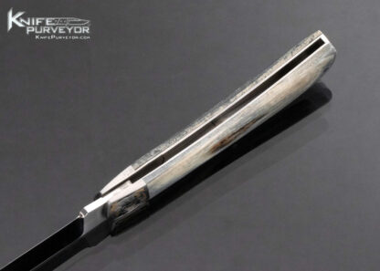Jerry Moen Custom Knife Engraved Mammoth Slipjoint Folder with 24 Kt Gold Inlays - Image 5