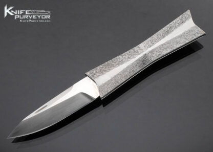 Mark Daley Custom Knife Fluted Hand Textured Steel Lockback 16065