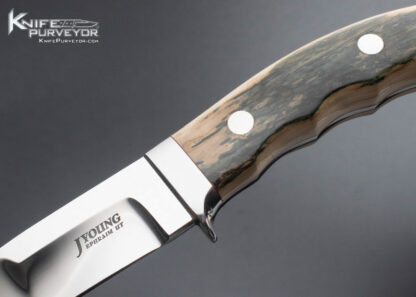 John Young Custom Knife Blue Mammoth Loveless Pro Hunter - Image 2