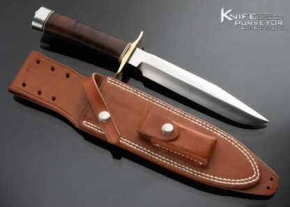 Randall Knives Custom Knife Stacked Leather and Brass Model 1 - Image 3