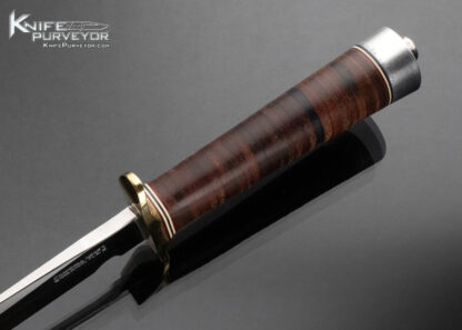 Randall Knives Custom Knife Stacked Leather and Brass Model 1 - Image 4