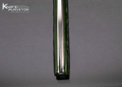 Ray Cover Custom Knife Drop Point Green Jigged Bone Dovetailed Scales Slip Joint w Half Stop - Image 7