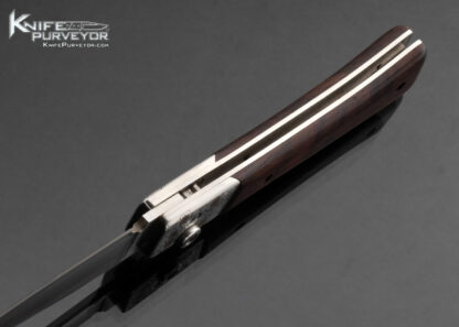 Paul Fox Custom Knife George Sherwood Engraved Desert Ironwood Toggle Lock Folder - Image 6