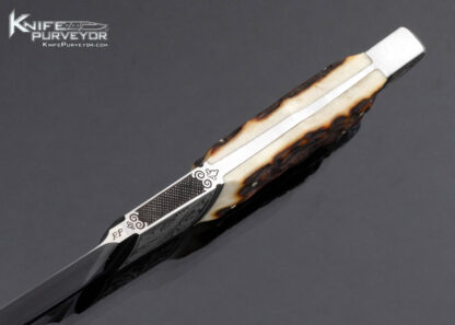 D.F.-Kressler-Custom-Knife-Full-Integral-Stag-Stiffhorn-Engraved-by-R.P.-16488-