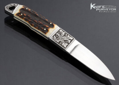 D.F.-Kressler-Custom-Knife-Full-Integral-Stag-Stiffhorn-Engraved-by-R.P.-16488-