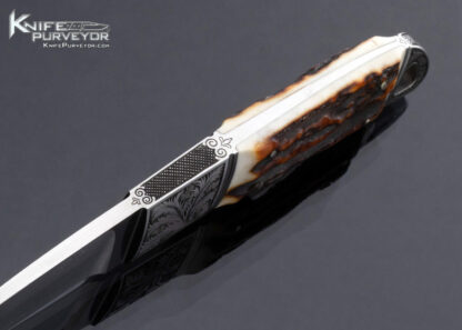 D.F.-Kressler-Custom-Knife-Full-Integral-Stag-Stiffhorn-Engraved-by-R.P.-16488-