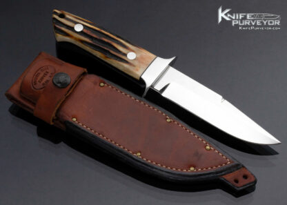 Joe-Cordova-Custom-Knife-Stag-Chute-Knife-with-Silver-Pins-16490