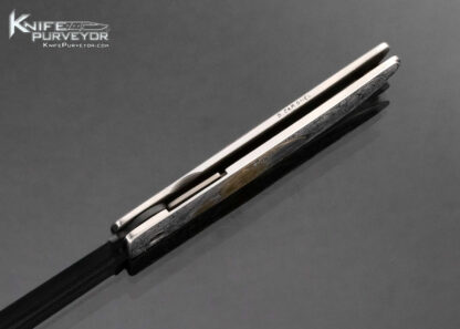 Bob Terzuola Custom Knife Ceramic Blade Linerlock Engraved by Gino Cargnel with Indian Chief - Image 6