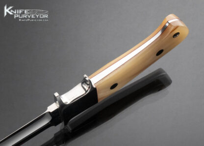 Steve Johnson Custom Knife Sheep Horn and Wide Bolstered Subhilt Dagger 16051