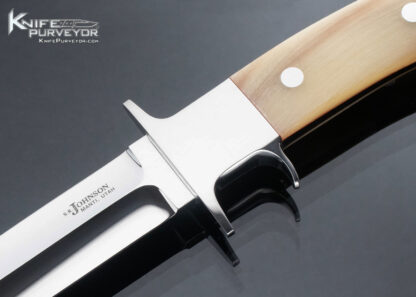 Steve Johnson Custom Knife Sheep Horn and Wide Bolstered Subhilt Dagger - Image 2