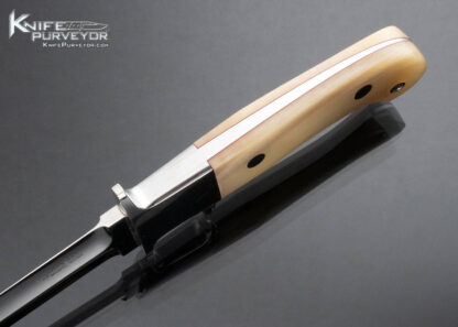Steve Johnson Custom Knife Sheep Horn and Wide Bolstered Subhilt Dagger - Image 4