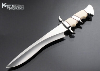 Willie Rigney Custom Knife Mammoth Recurved Subhilt Fighter 16421