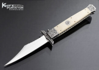 Muhammad Afaaq Custom Knife Engraved Swing Guard Automatic 16410
