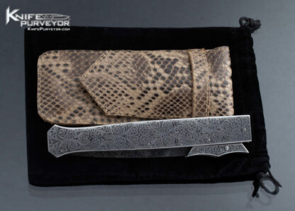 Muhammad Afaaq Custom Knife Engraved Swing Guard Auto w Damascus - Image 10