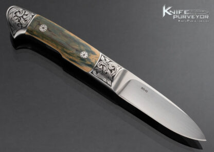 Edmund Davidson Custom Knife Mammoth Integral Hunter Engraved by Jere Davidson 16422
