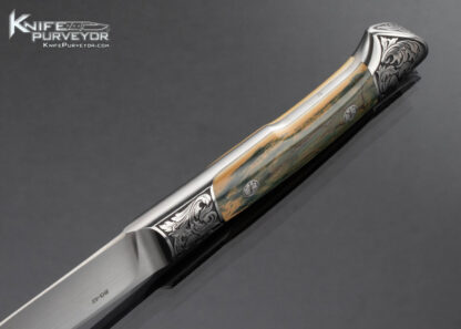 Edmund Davidson Custom Knife Jere Davidson Engraved Mammoth Integral Hunter - Image 4