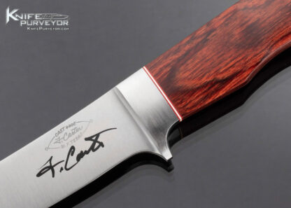 Dr. Fred Carter Custom Knife Cast 440C and Wood Micarta Upswept Hunter - Image 2