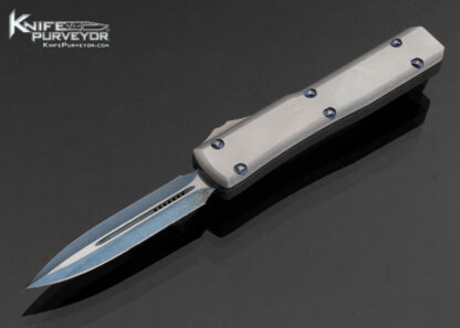 Anthony-Marfione-Custom-Knife--Ultratech-Stainless-Steel-Frame-Blued-Mike-Norris-Damascus-Blade-Dual-Action-OTF-Automatic-16502