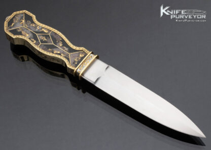 Steve-Rapp-Custom-Knife-Gold-Quartz-18Kt-Gold-Wrapped-Julie-Warenski-Engraved-24Kt-Gold-Inlaid-16498