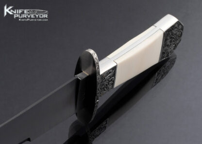 Jess Horn Custom Knife Early 70's Small Mammoth Bowie Engraved by Michael Collins - Image 5