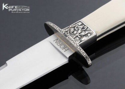 Jess Horn Custom Knife Early 70's Small Mammoth Bowie Engraved by Michael Collins - Image 2